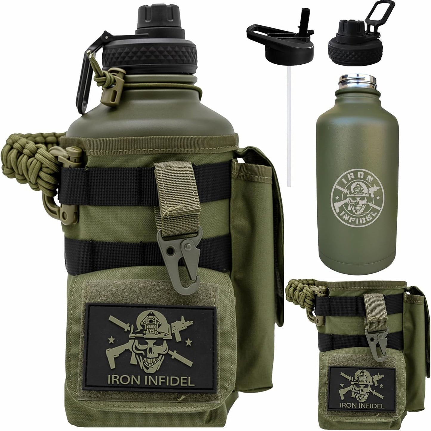 Iron Infidel Battle Bottle - 64 oz Insulated Water Jug