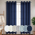 Pitalk Navy Blue Grommet Curtains 102 in Length - Light Filtering