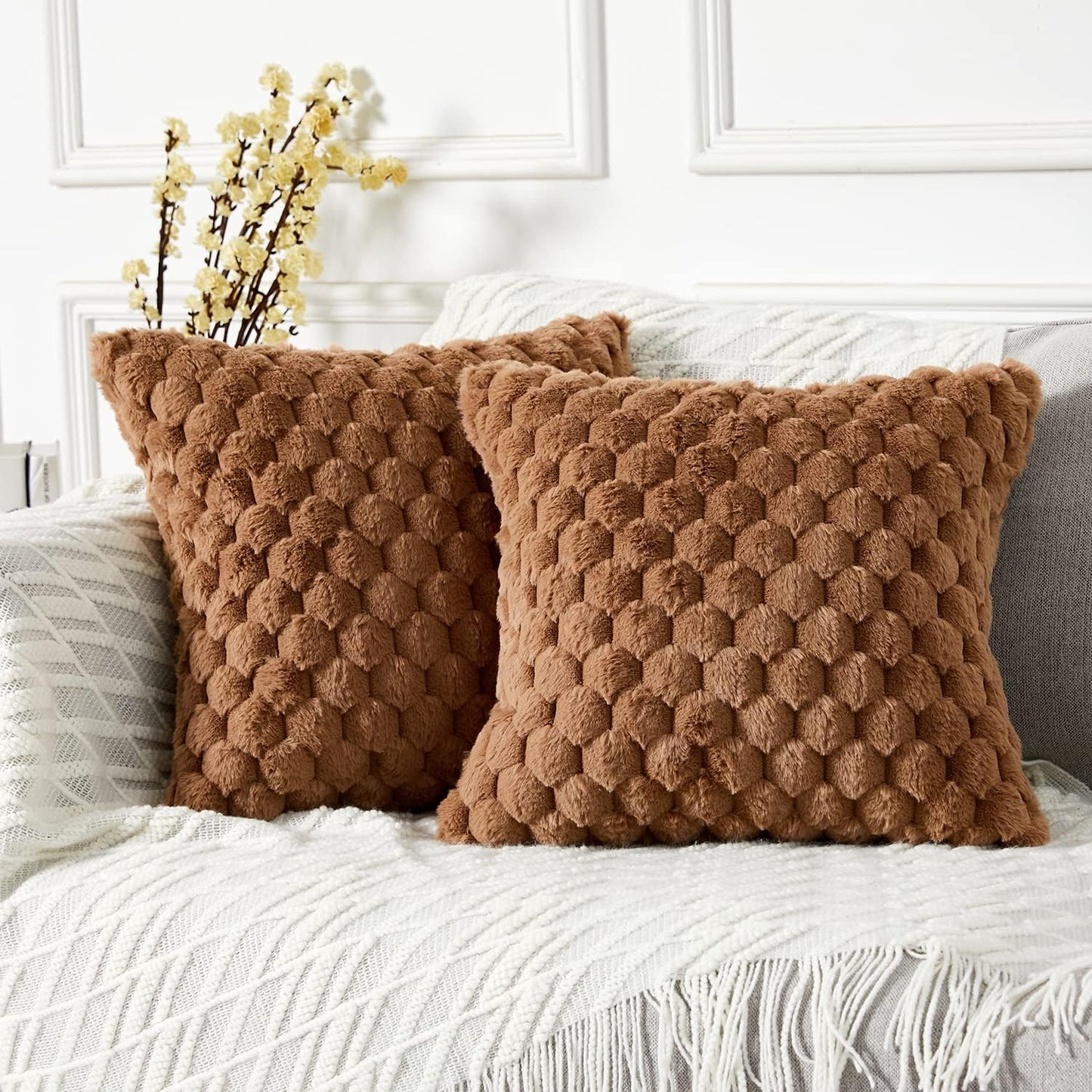 Super Soft Cozy Decorative Throw Pillow Covers for Luxury Look