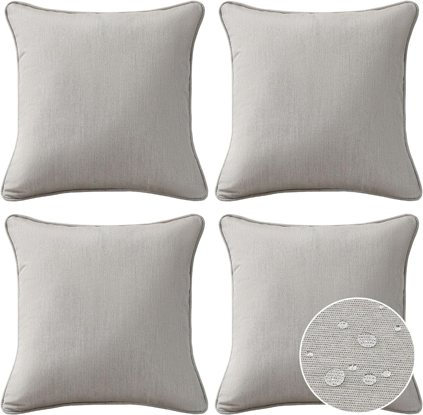 Sunbrella Decorative Outdoor Water Repellent Throw Pillows Set