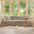 Boho Farmhouse Couch Cover 71in x 150in - Oversized Chenille Slipcover