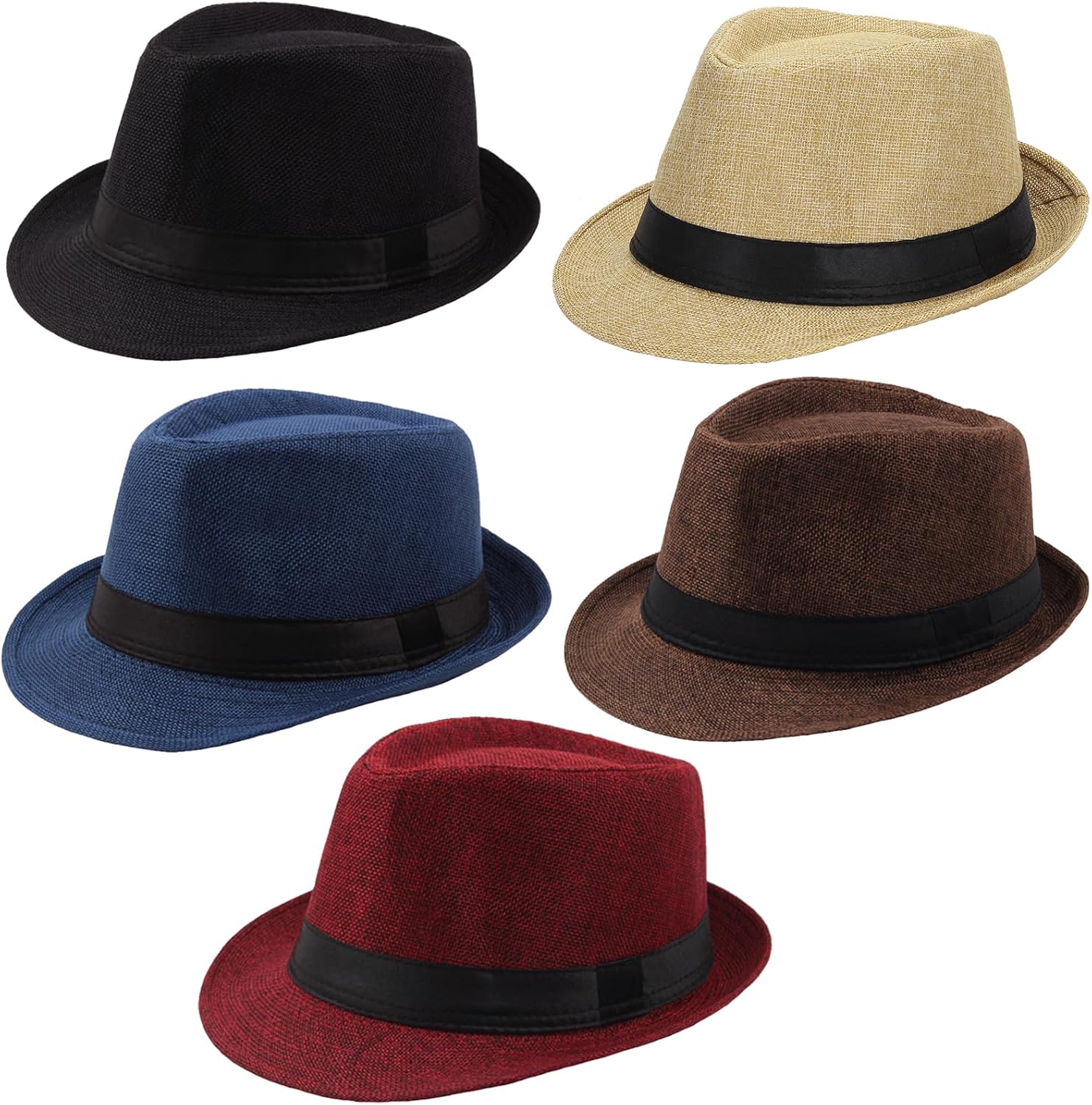 Classic Short Brim Fedora Sun Hat for Men and Women - Ultrafun