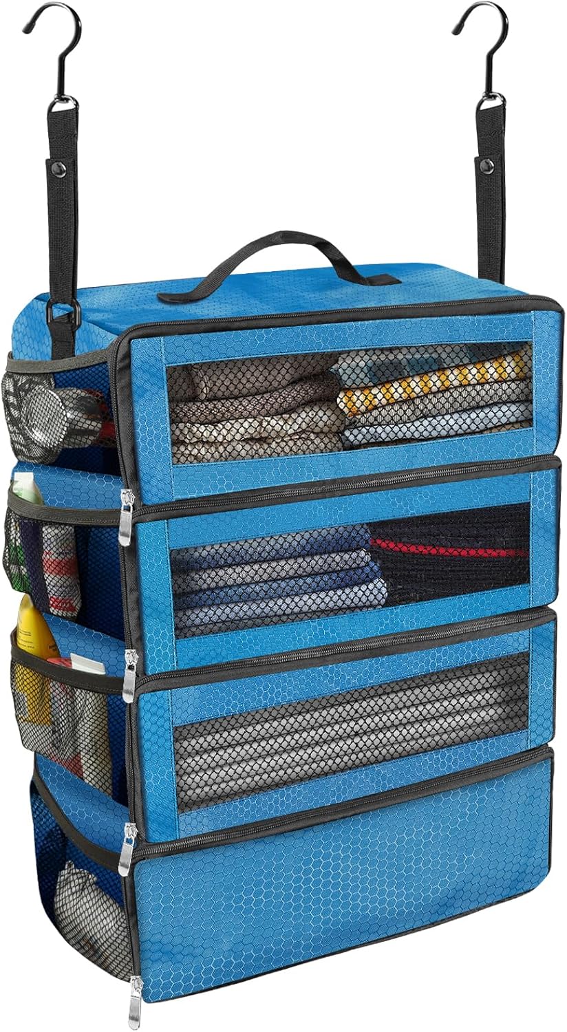 Portable Hanging Travel Shelves for Easy Packing and Organizing
