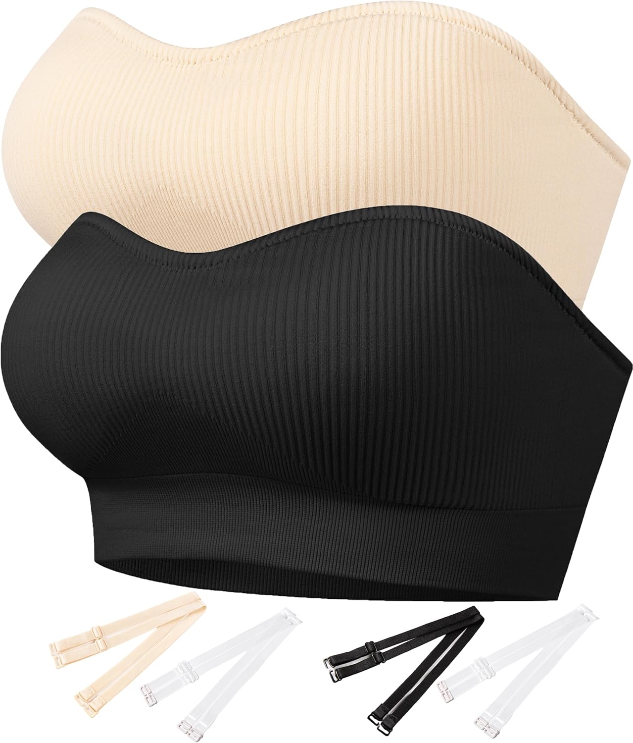 PRETTYWELL Strapless Bra for Women - Comfort Padded Wireless