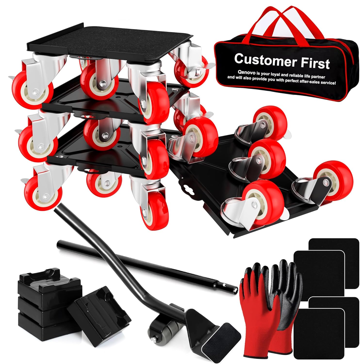 Heavy Duty Furniture Dolly with 5 Wheels for Easy Moving