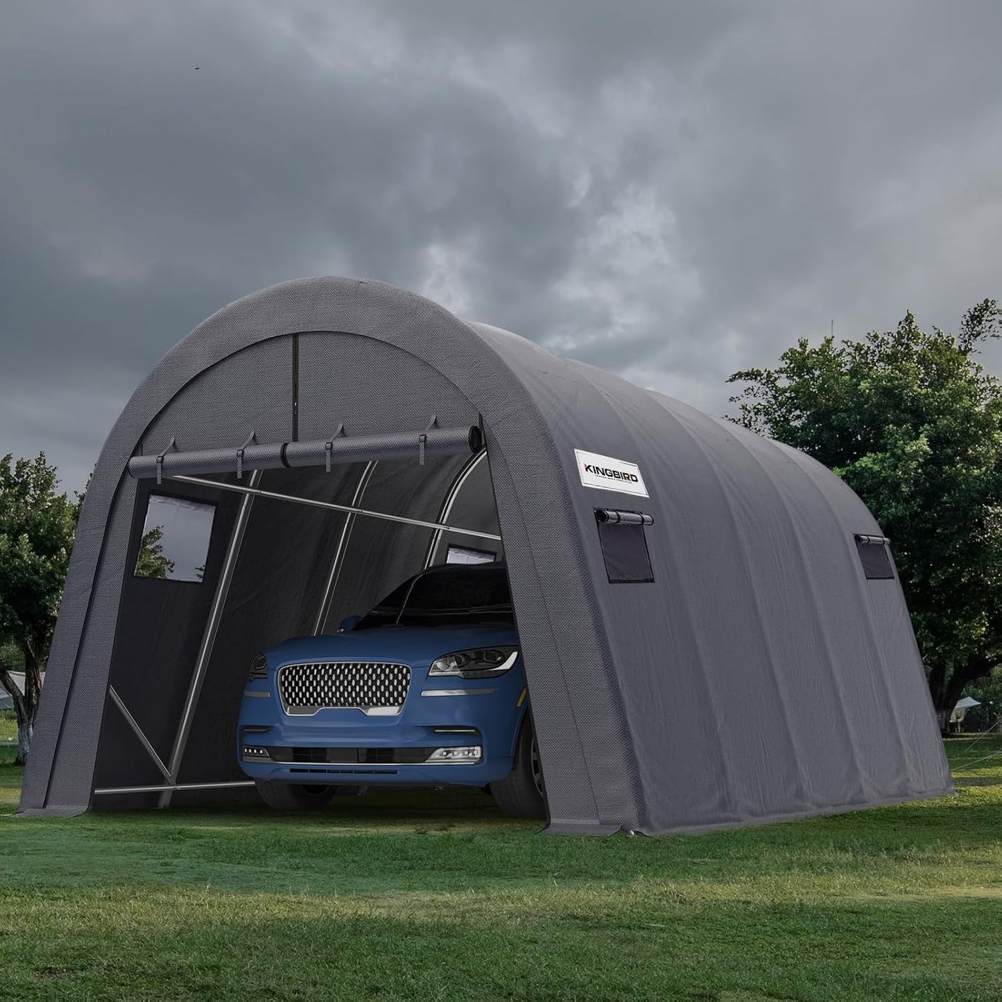 Heavy Duty Carport for SUV and Truck with Ventilated Windows