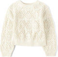 Children's Place Girls' Long Sleeve Crew Neck Pullover Sweater