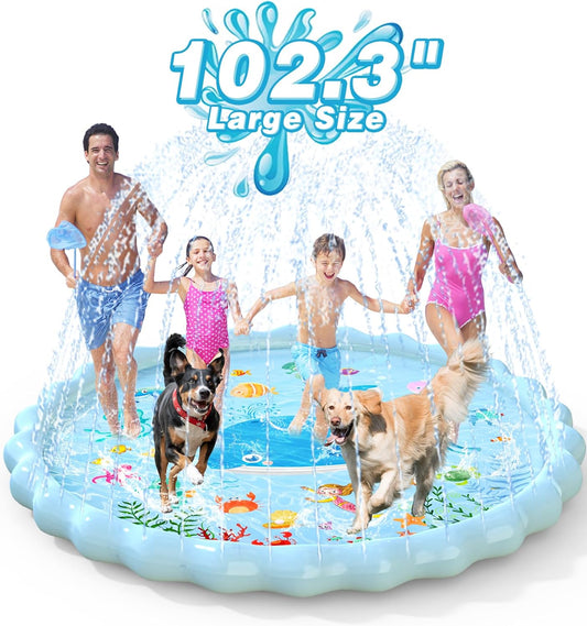 EPN Splash Pad Extra Large Sprinkler Play Mat for Kids Fun