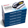 Officemate Standard Staples 5-Box Pack - Reliable General Purpose