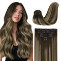 Clip in Hair Extensions for Women 18in 120g - Balayage 4/26/4