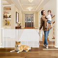 Reinforced 100 Extra Wide Dog Gate Indoor Doorway - 33 in Retractable