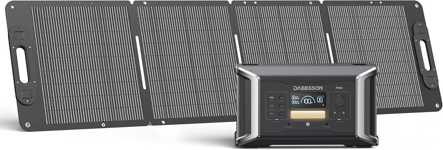 Dabbsson Solar Generator | 2000W Power | Expandable to 4400W | Semi-Solid LiFePO4 Battery