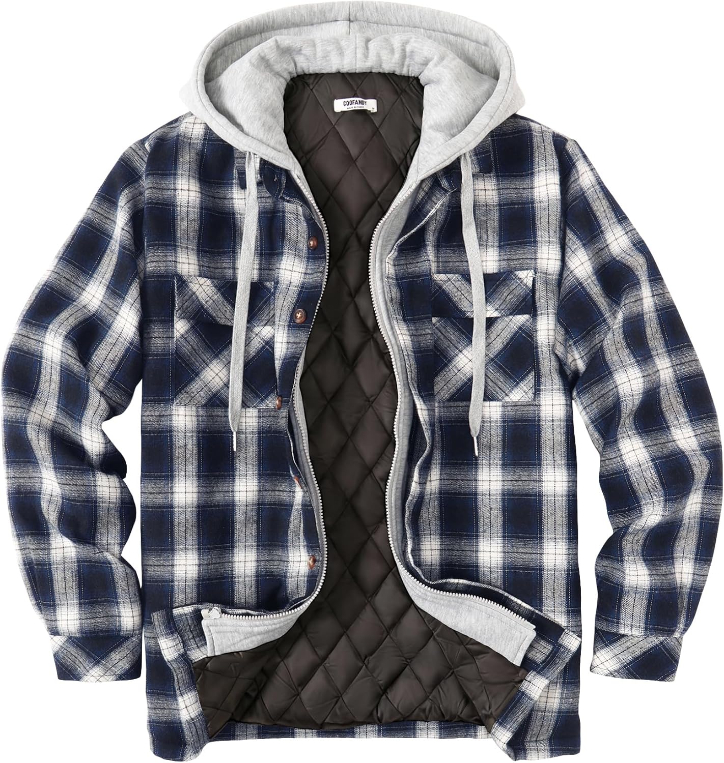 COOFANDY Men's Flannel Shirt Jacket for Warmth and Style