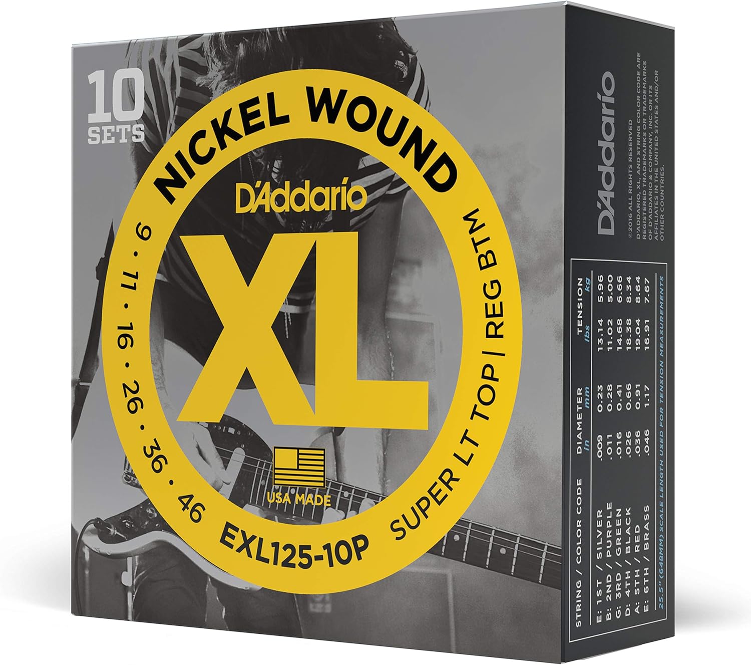 D'Addario Electric Guitar Strings XL Nickel Super Light Gauge Set