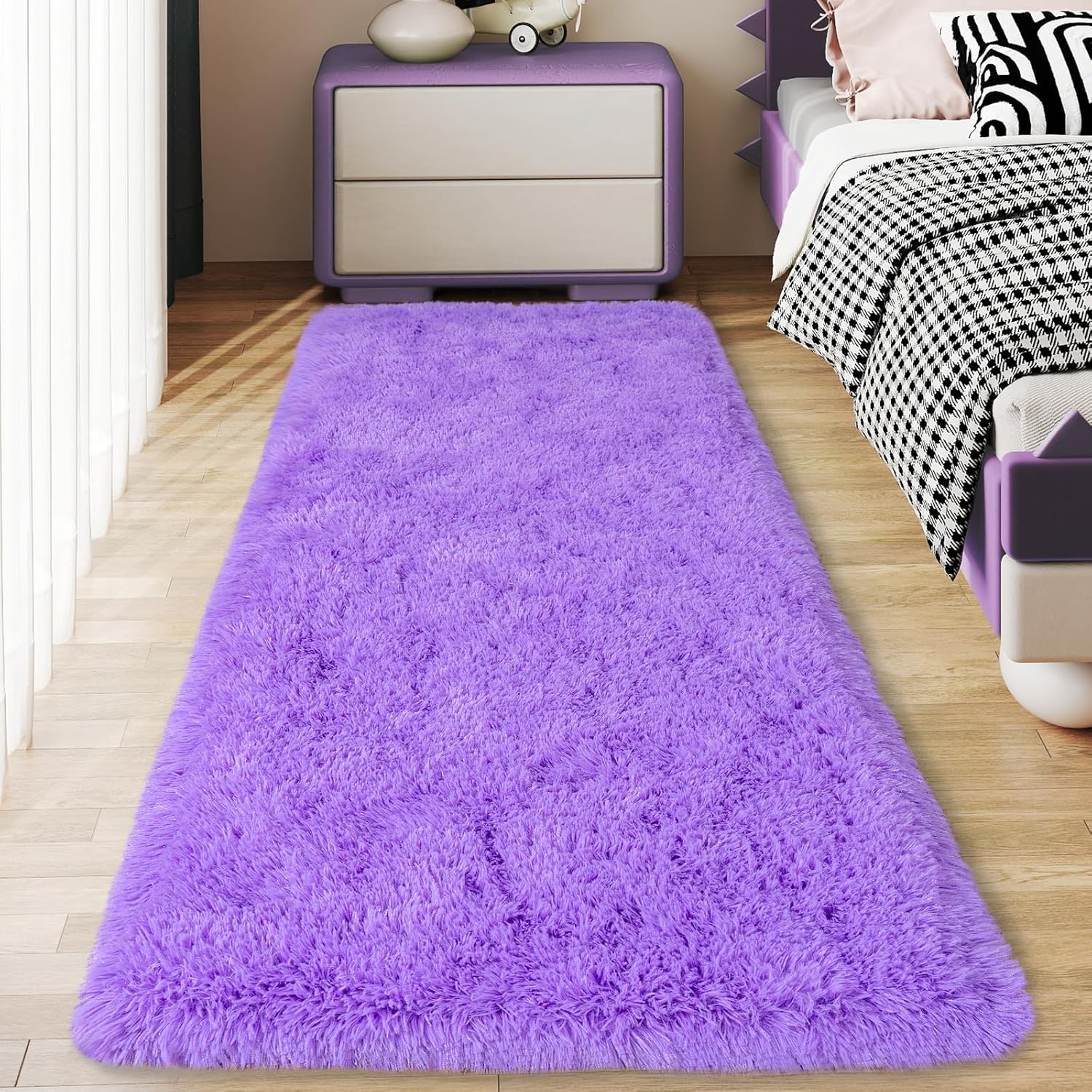 Ultra Soft Runner Rugs for Bedroom Hallways with Non-Slip Backing