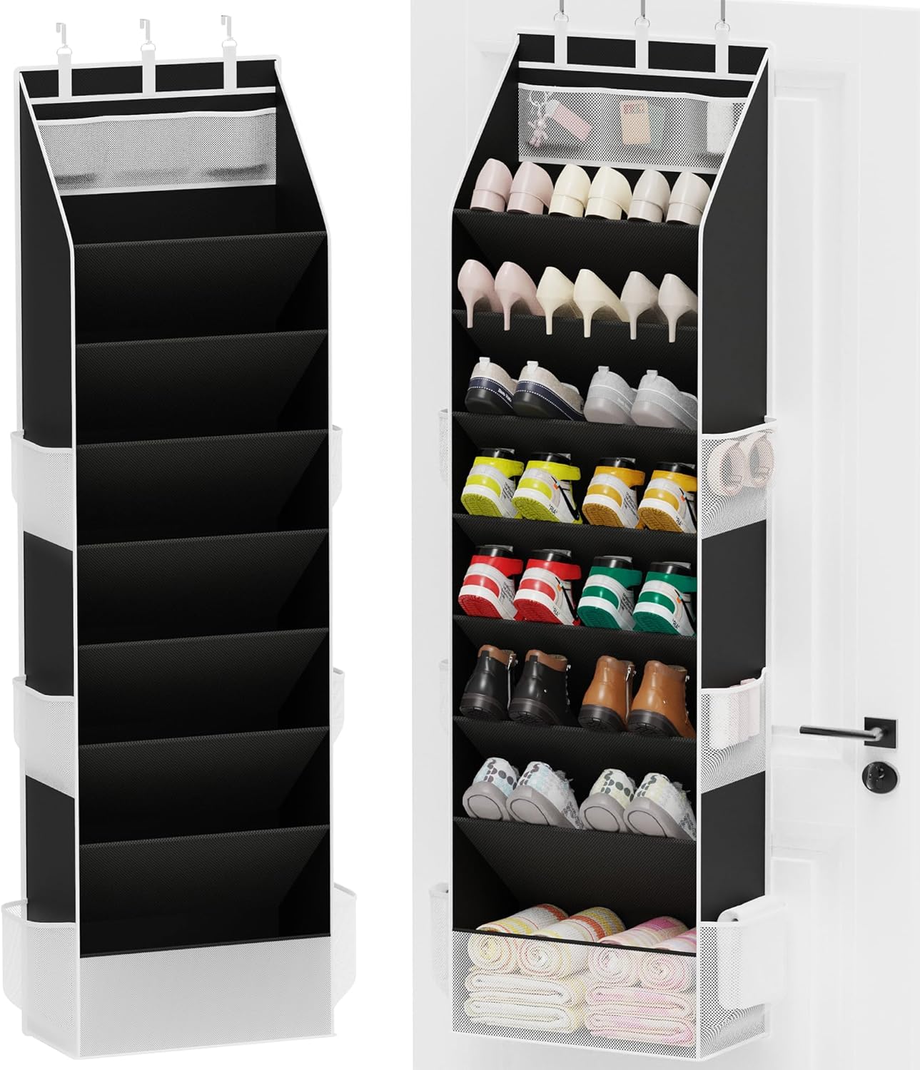 Criusia Over the Door Shoe Organizer with Large Deep Pockets