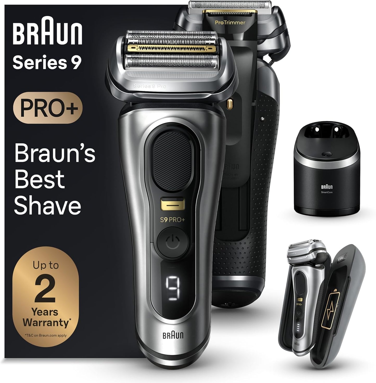 Braun Series 9 PRO+ Electric Razor for Men with Precision Trimmer