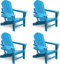 Adirondack Chair Set of 4 - Durable Folding Chairs for Relaxation