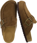 CUSHIONAIRE Canoe Genuine Suede Clogs for Women - Moc Toe Comfort