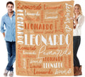Customized Flannel Name Blanket 60 x 80 in Color 05 - Personalized