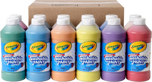 Crayola Washable Paint Set for Kids' Art Projects, 12ct