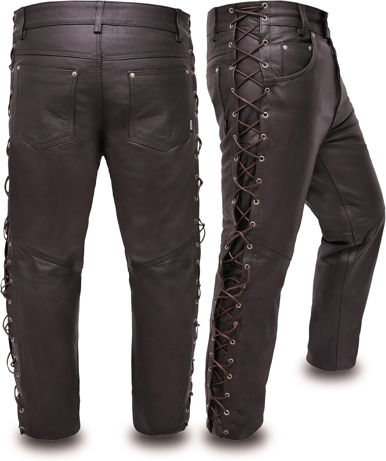 Touch&Torn Leather Motorcycle Pants for Men 30in to 44in Waist