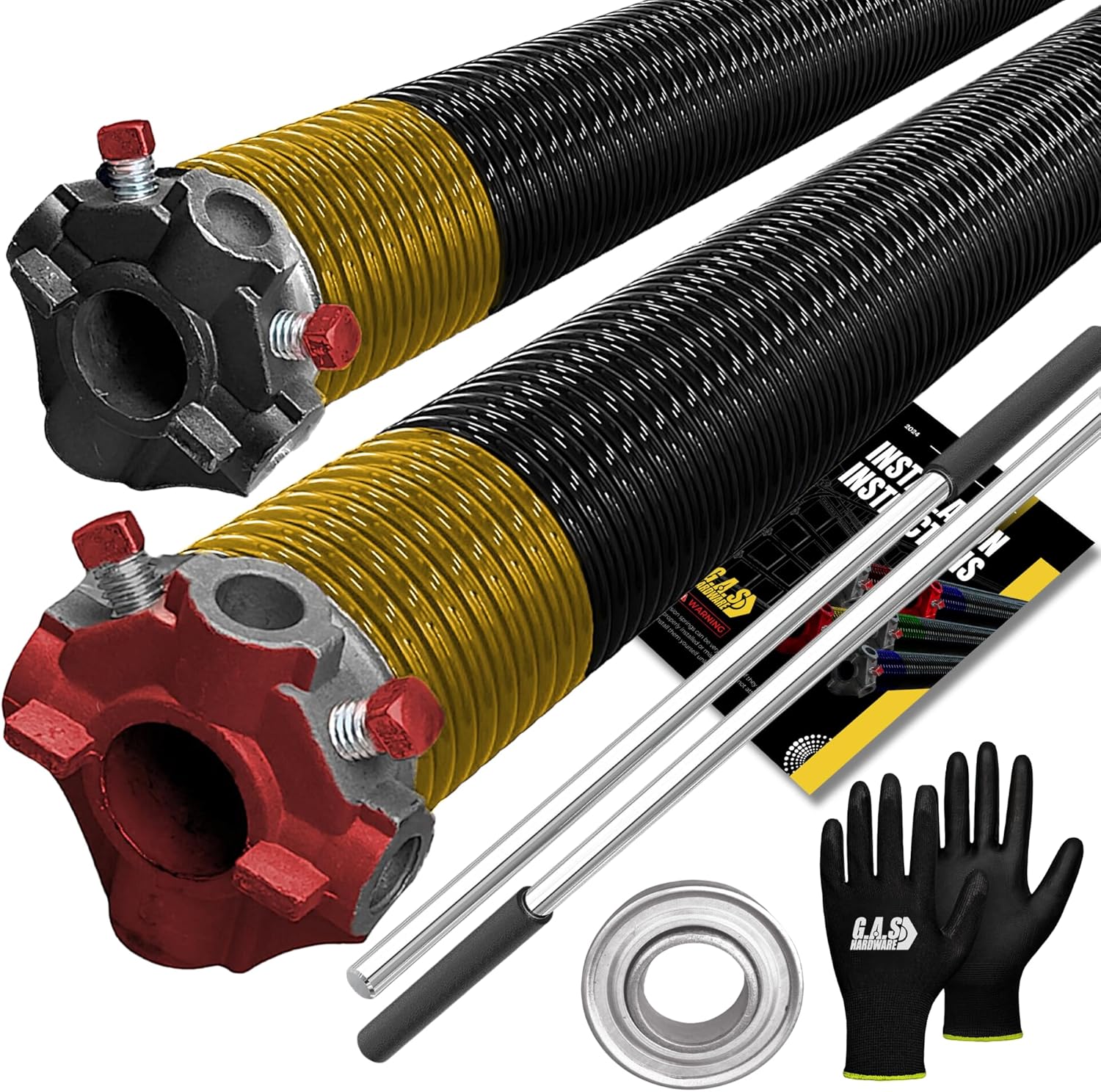 Garage Door Torsion Springs with Steel Bearing and Winding Bars