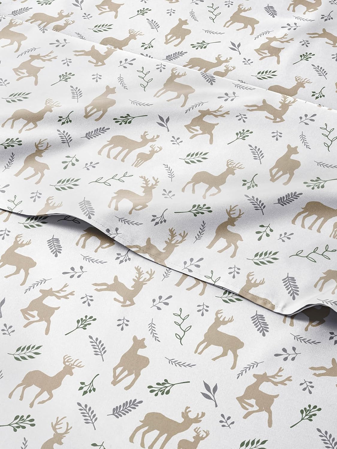Cal King Christmas Reindeer Sheet Set for Cozy Holiday Comfort
