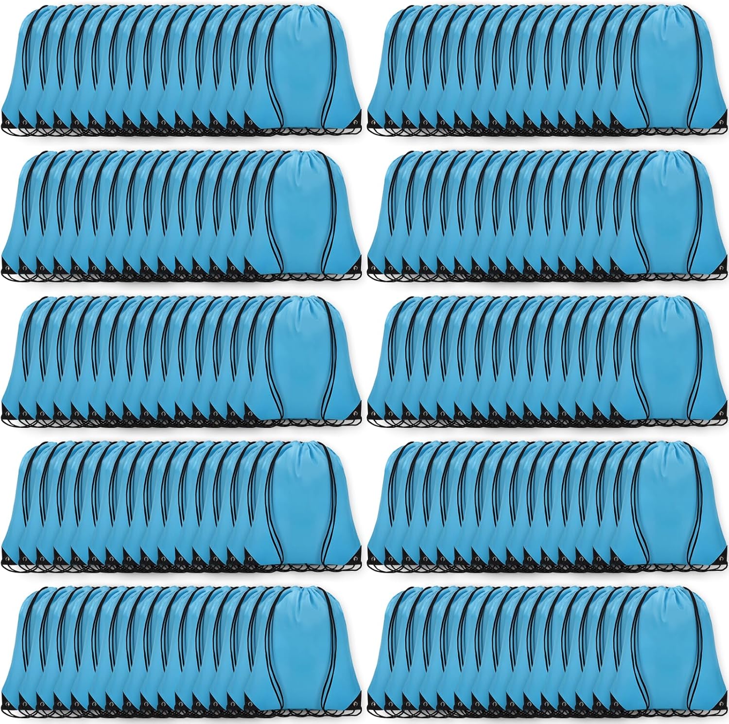 150Pcs Drawstring Backpack Bulk Cinch Sackpack for Gym Trips
