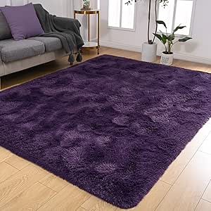 Softlife 5.3x7.6 Feet Super Soft Shaggy Area Rug for Kids Room
