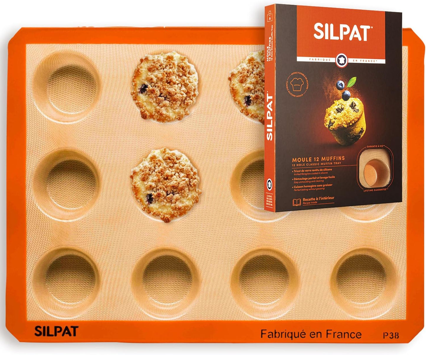 Silpat Muffin Mold Non-Stick 12 Hole 11 5/8in x 15 3/4in
