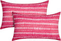 Pack of 2 12x20 Outdoor Pillows - Waterproof Lumbar Accent Pillows