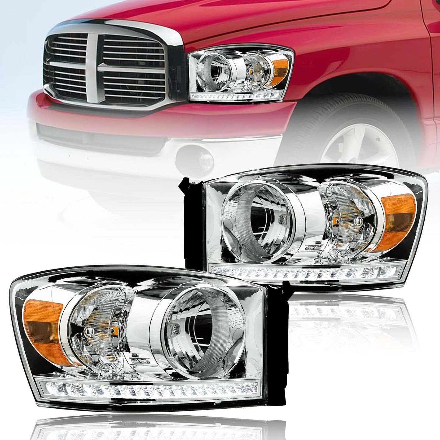 LED Headlights for 2006-2008 Dodge Ram 1500 2500 3500 Models
