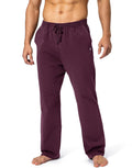 Pudolla Men's Cotton Yoga Sweatpants - Comfortable Open (Style HKR1)