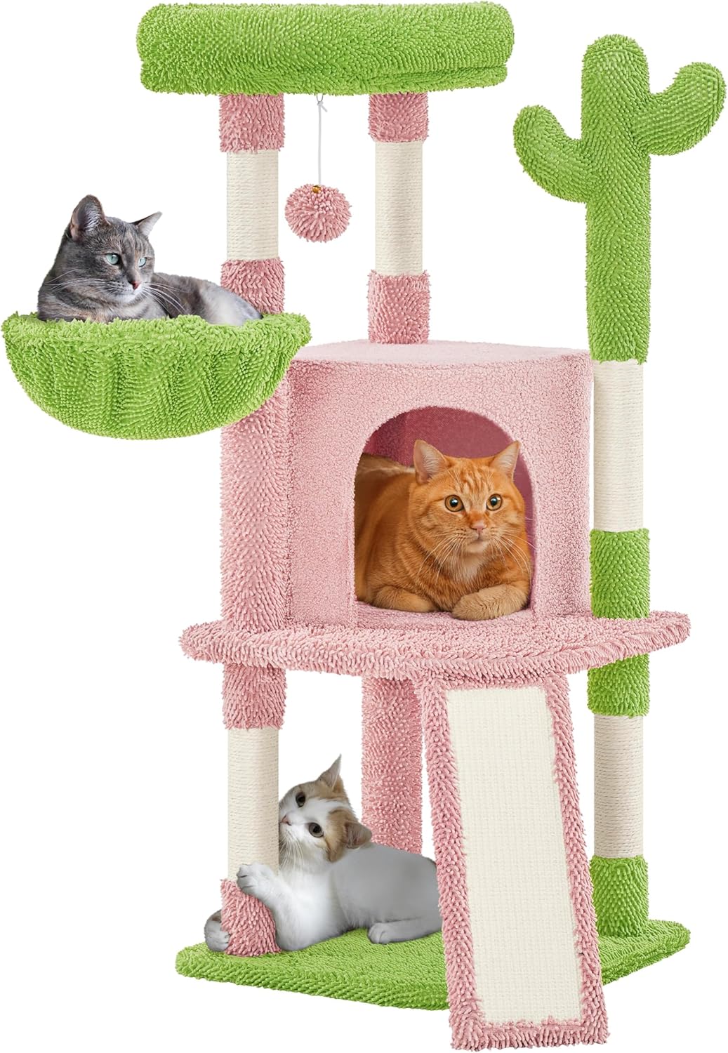 Yaheetech Cactus Cat Tree - Fun Multi Level Cat Tower for Cats