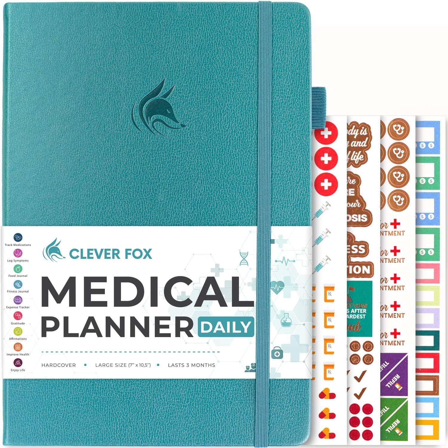 Clever Fox Medical Planner Daily Health Diary for Wellness