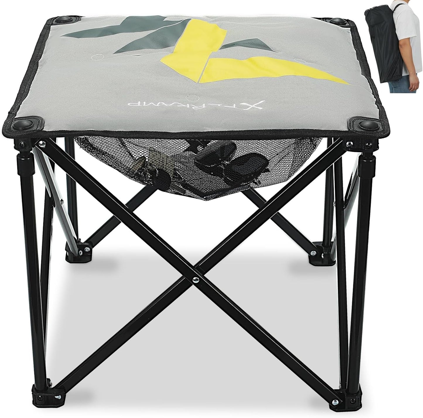 Padded Camping Stool - Oversized Foot Rest for Outdoor Comfort