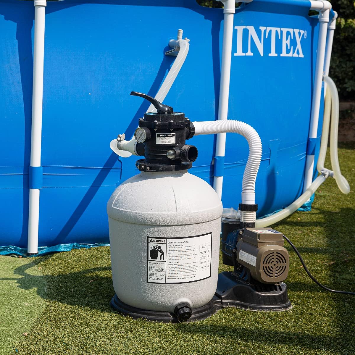 XtremepowerUS 16in Sand Filter Pump for Above Ground Pools