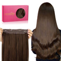 Wire Hair Extensions 20 in Chocolate Brown - Remy Human Hair