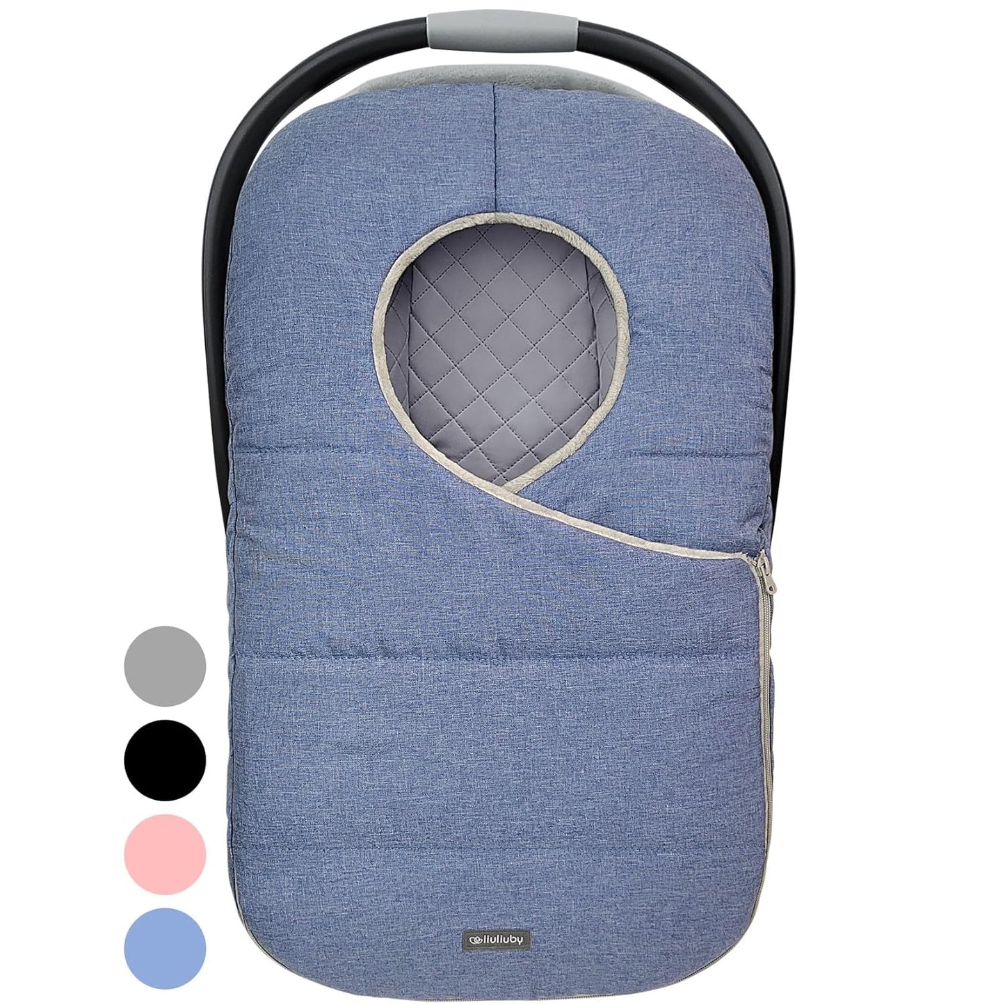 liuliuby Winter Carseat Covers for Baby Boys - Warm Fleece Canopy
