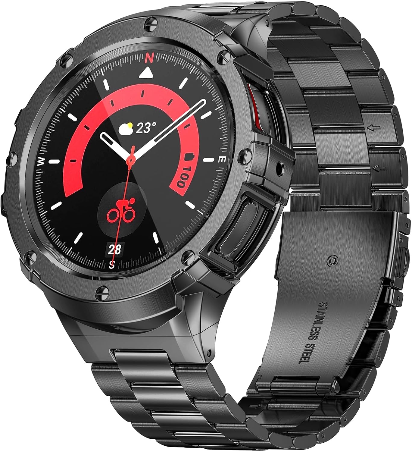 SUPLINK Metal Case and Band for Samsung Galaxy Watch 7 44mm