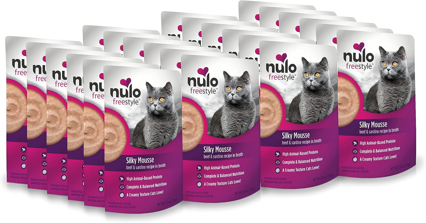 Nulo Freestyle Wet Cat Food 24 Pack Mousse for All Cats