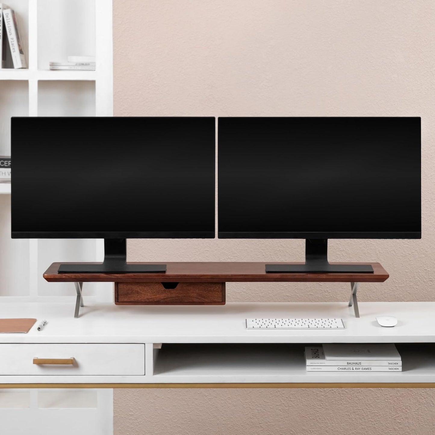 Ergonomic Monitor Stand for Desk - Space-Saving Riser Solution