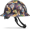 Full Brim Non-Vented Tattoo Skull Hard Hat - OSHA Compliant