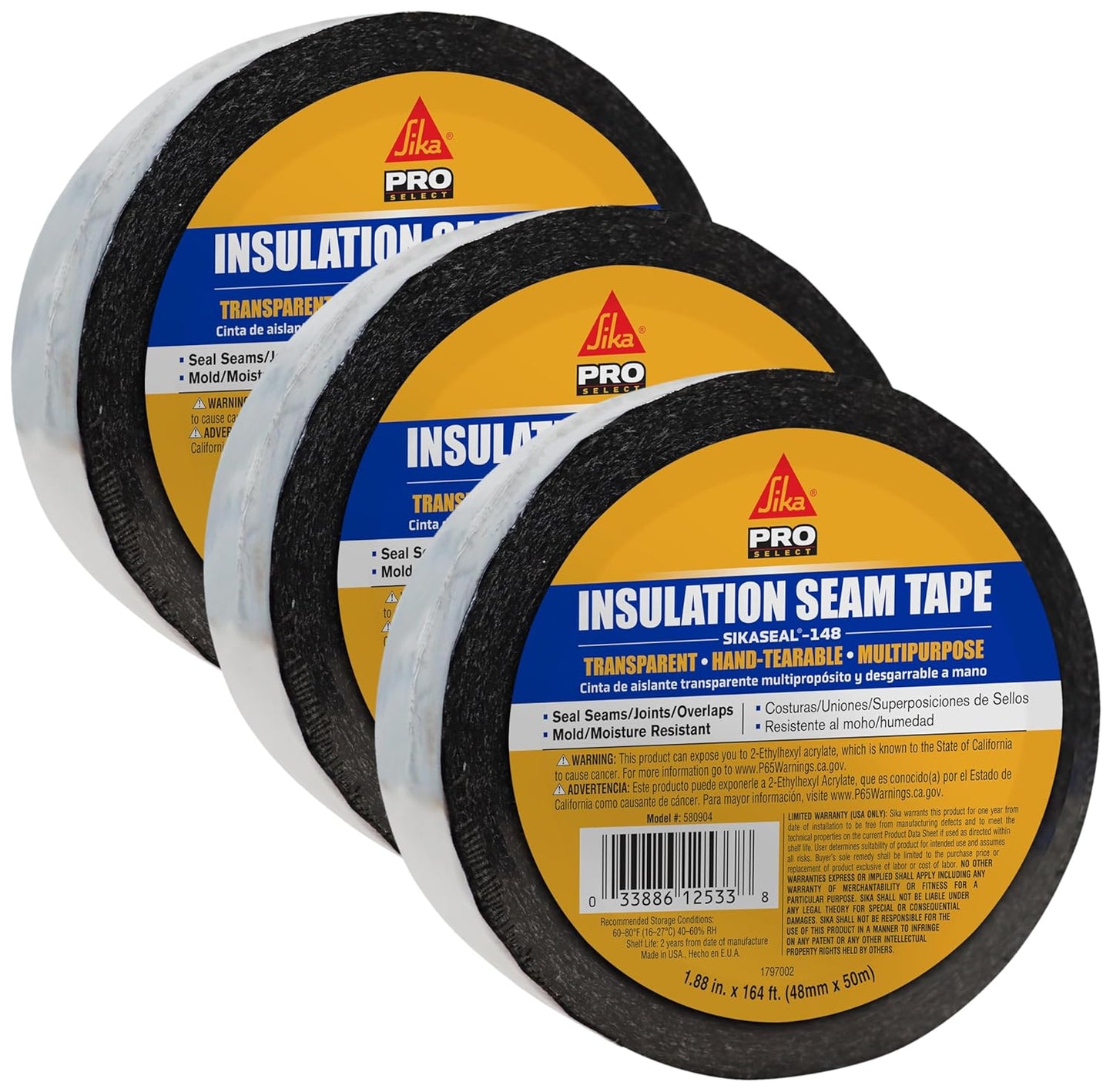 SikaSeal-148 Insulation Seam Tape - Clear, Multipurpose Use