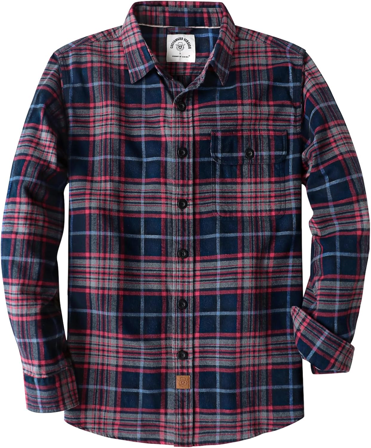Dubinik Mens Flannel Shirts Long Sleeve Soft Cotton Casual Wear