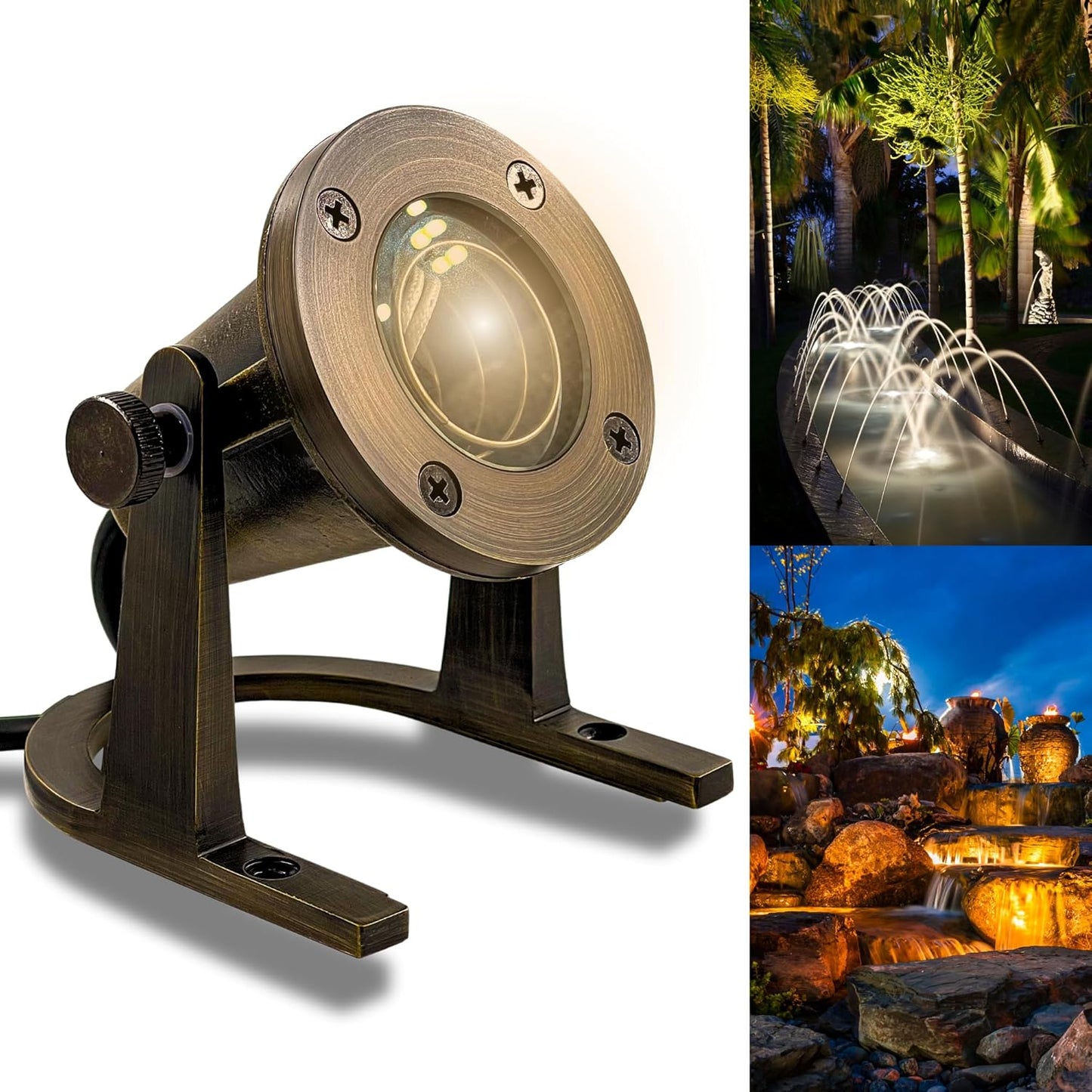 Underwater Light 172 - Solid Brass LED Submersible Pond Lights