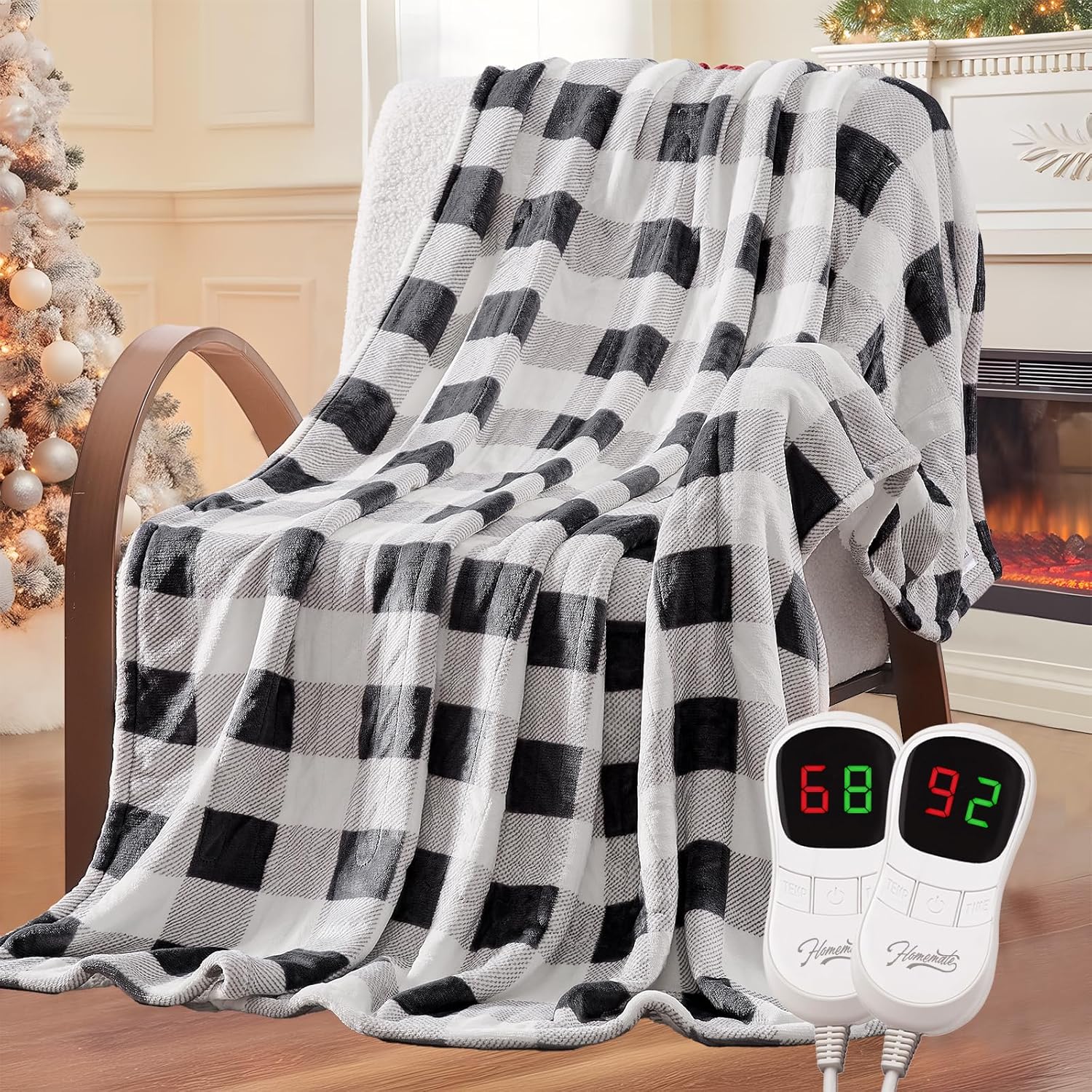 Homemate Electric Blanket Heated Queen Size for Ultimate Comfort
