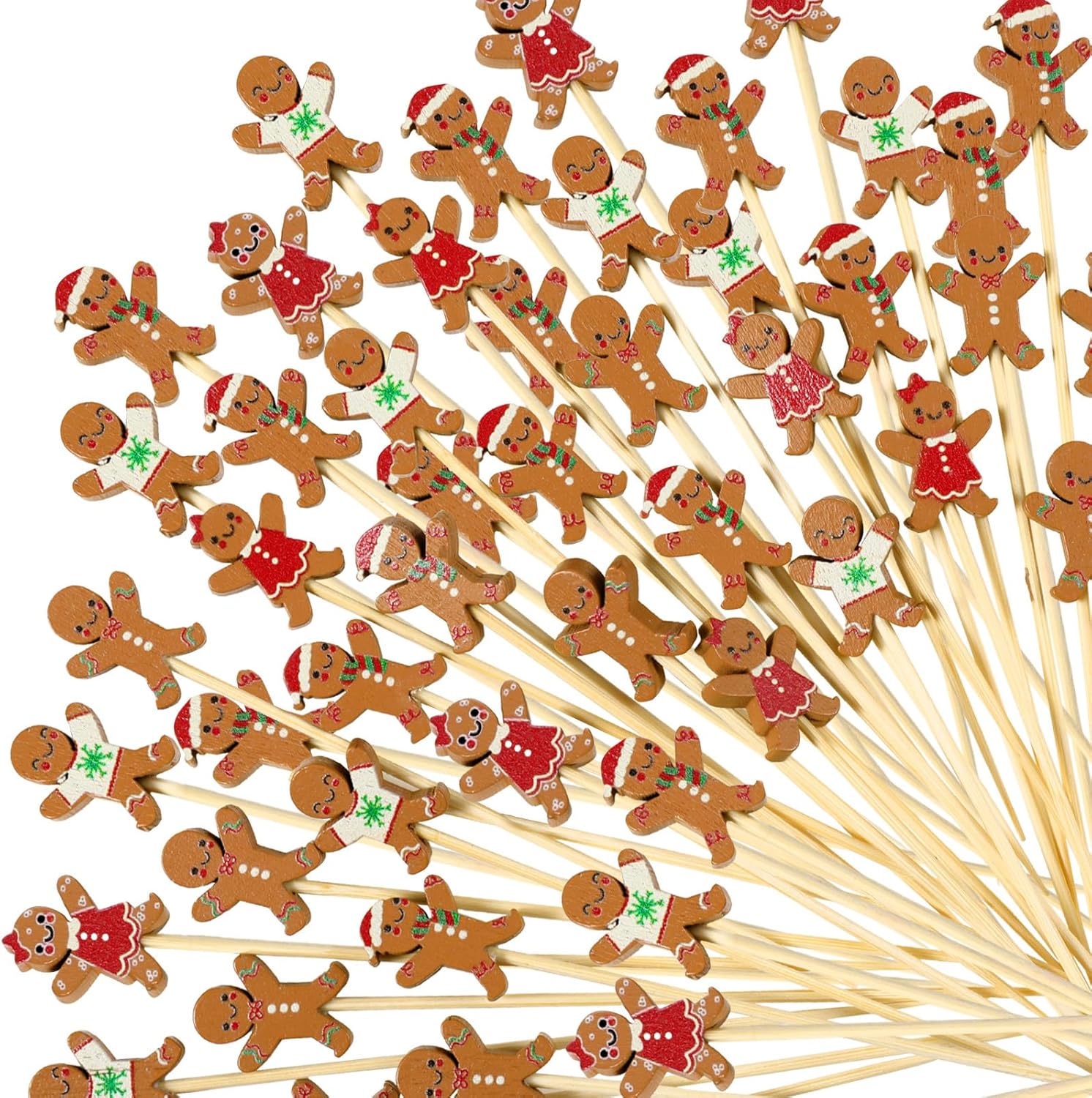 400 Christmas Gingerbread Man Picks by WILLBOND