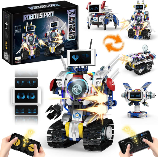 620Pcs Rechargeable STEM Robot Kit for Kids